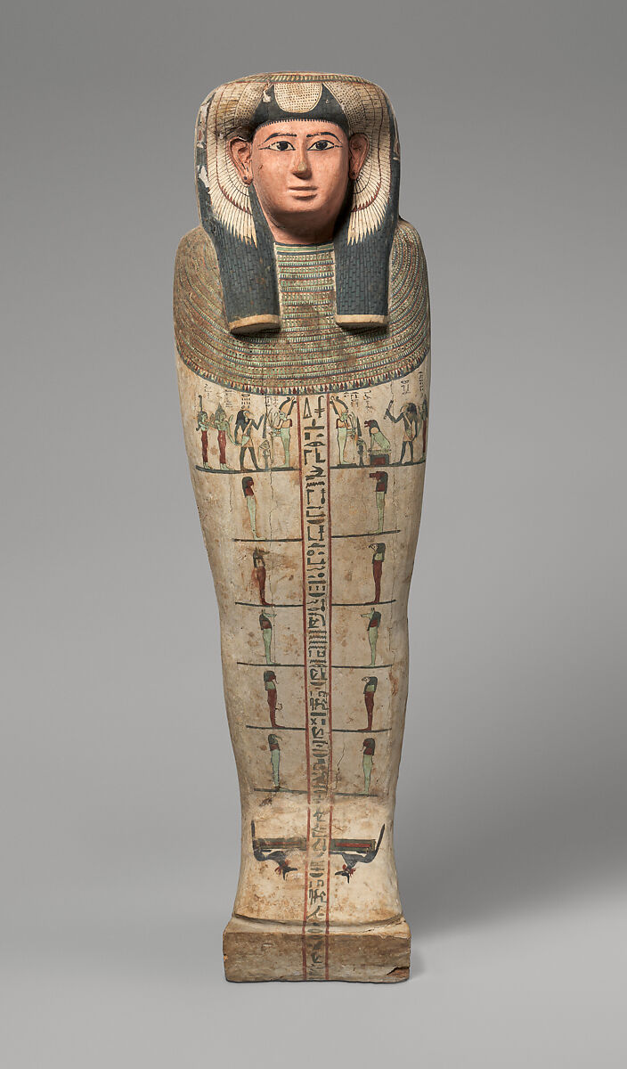 Coffin of the Noble Lady, Shep, Wood (sycomore fig), paste, paint 