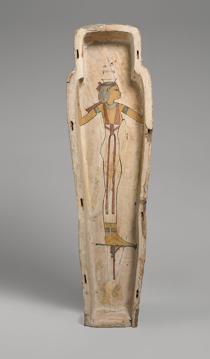 Coffin of the Noble Lady, Shep, Wood (sycomore fig), paste, paint