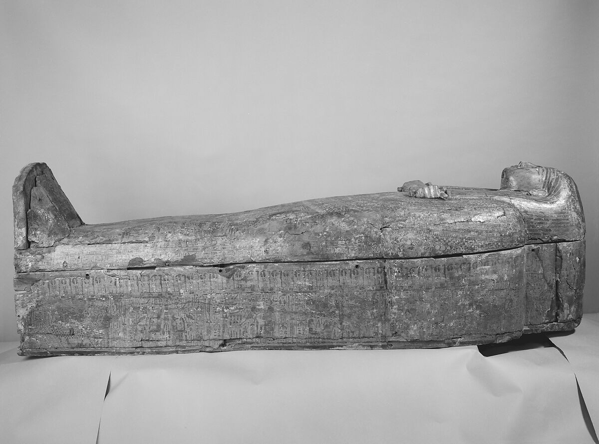 “Stola” Coffin of an Unnamed Man, Wood, gesso, paint, varnish