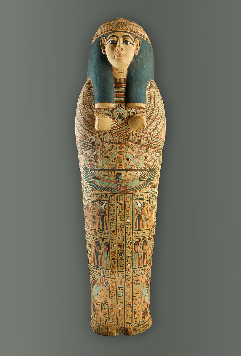 Outer Coffin of the General's Charioteer, Itamun, Wood, paste, paint 