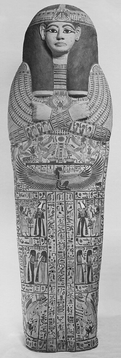 Outer Coffin of the General's Charioteer, Itamun, Wood, paste, paint