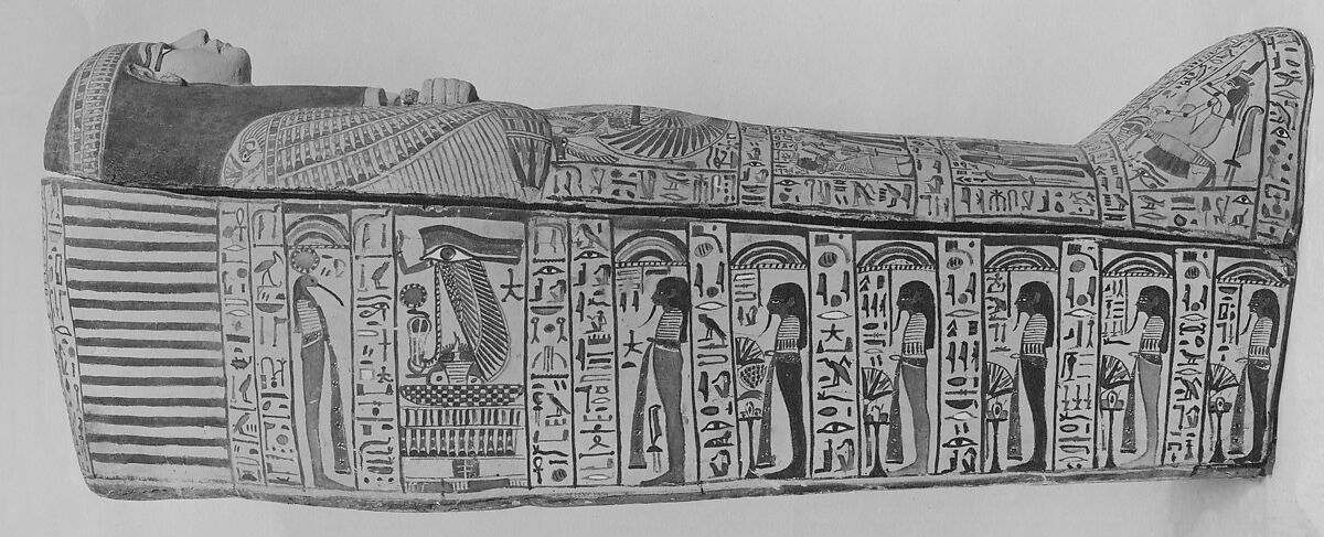 Outer Coffin of the General's Charioteer, Itamun, Wood, paste, paint