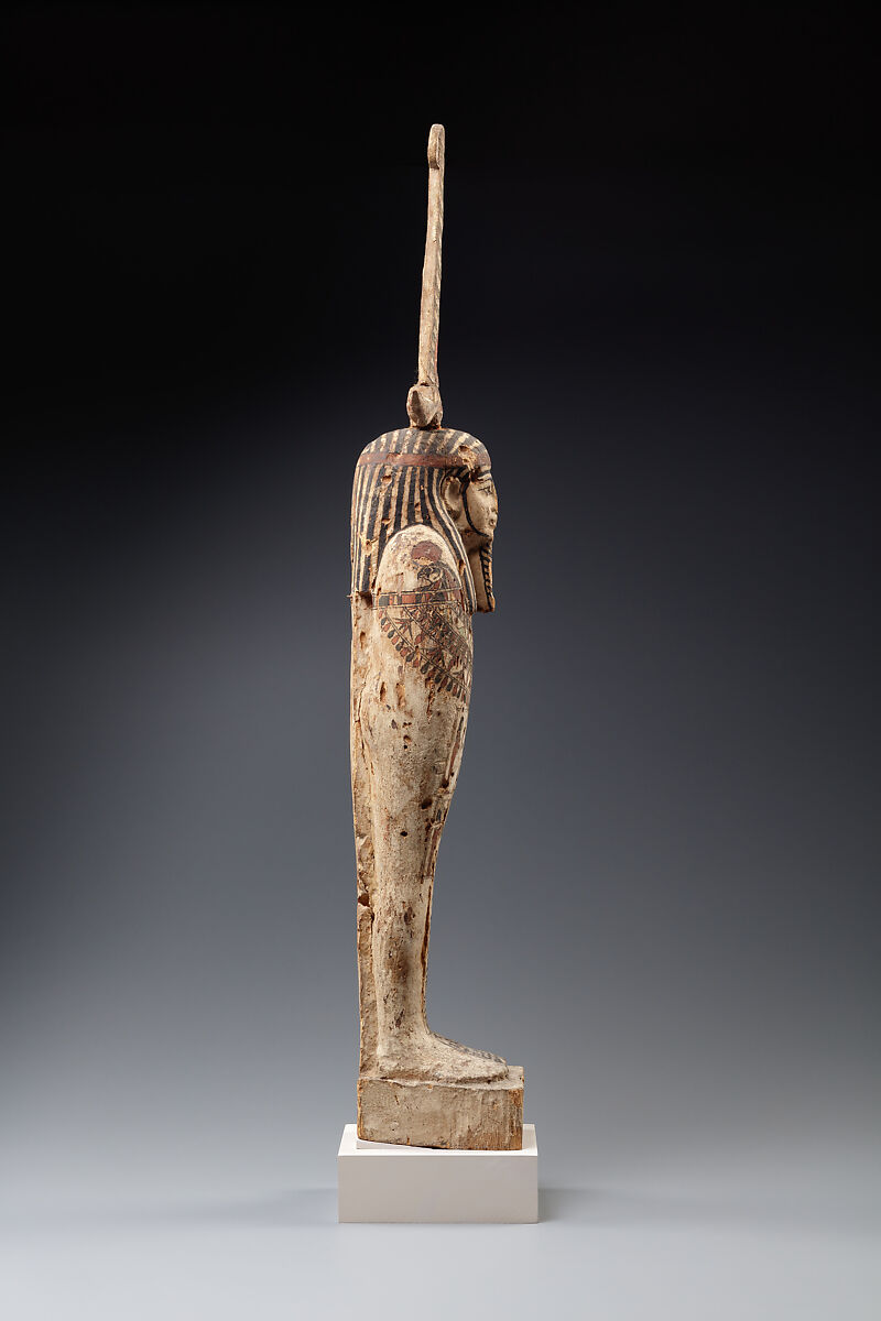 Ptah-Sokar-Osiris Figure inscribed for Pestjauwymin, Wood, paint, paste