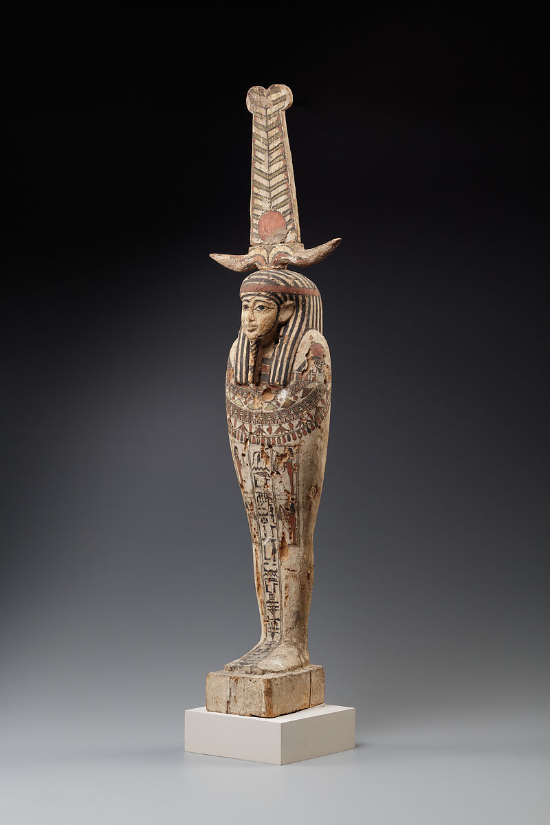 Ptah-Sokar-Osiris Figure inscribed for Pestjauwymin, Wood, paint, paste
