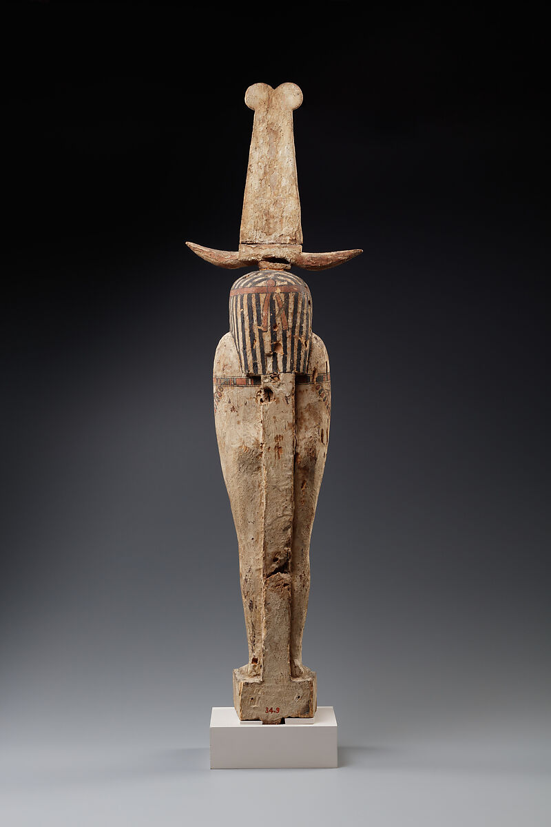 Ptah-Sokar-Osiris Figure inscribed for Pestjauwymin, Wood, paint, paste