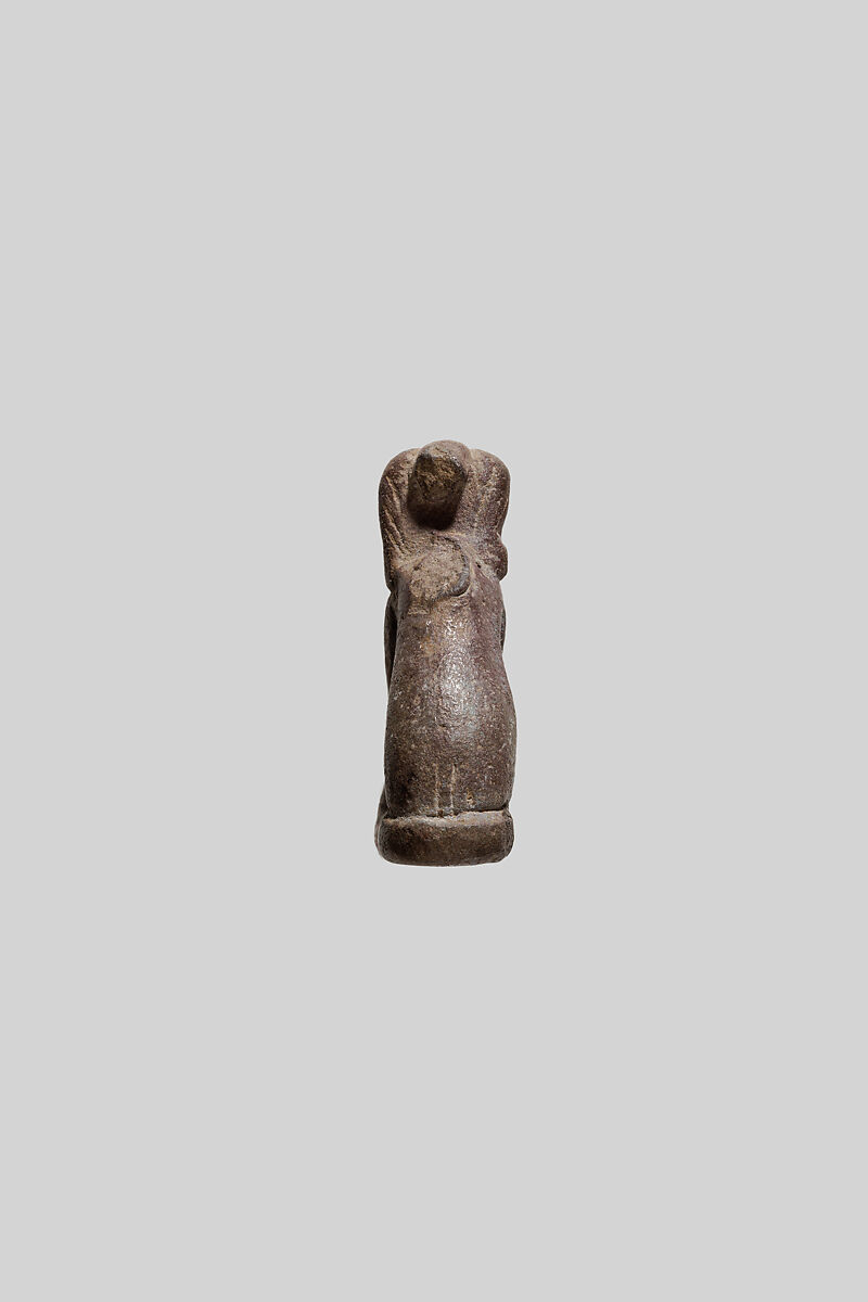 Human-headed cat, Faience