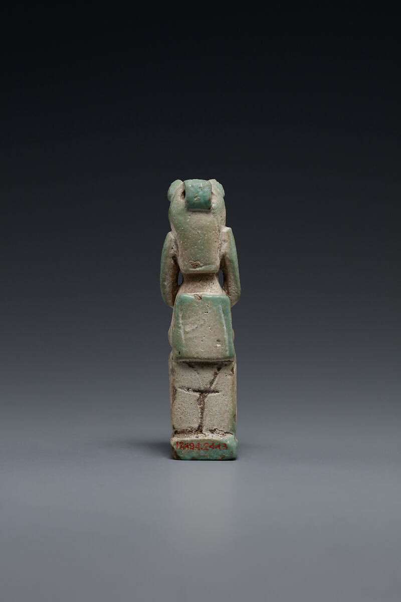 Bastet Amulet, Glazed faience