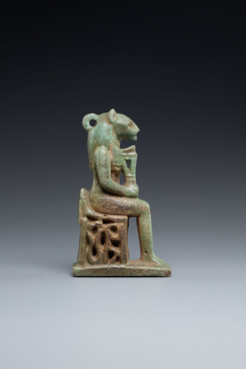 Sakhmet Amulet, Faience