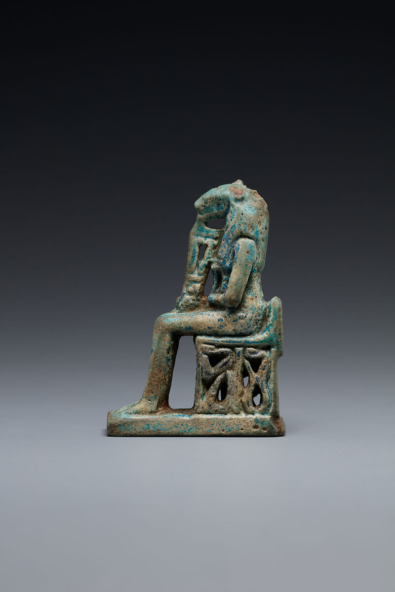 Sakhmet Amulet, Faience