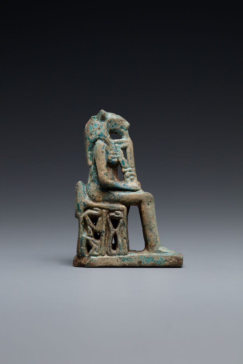 Sakhmet Amulet, Faience