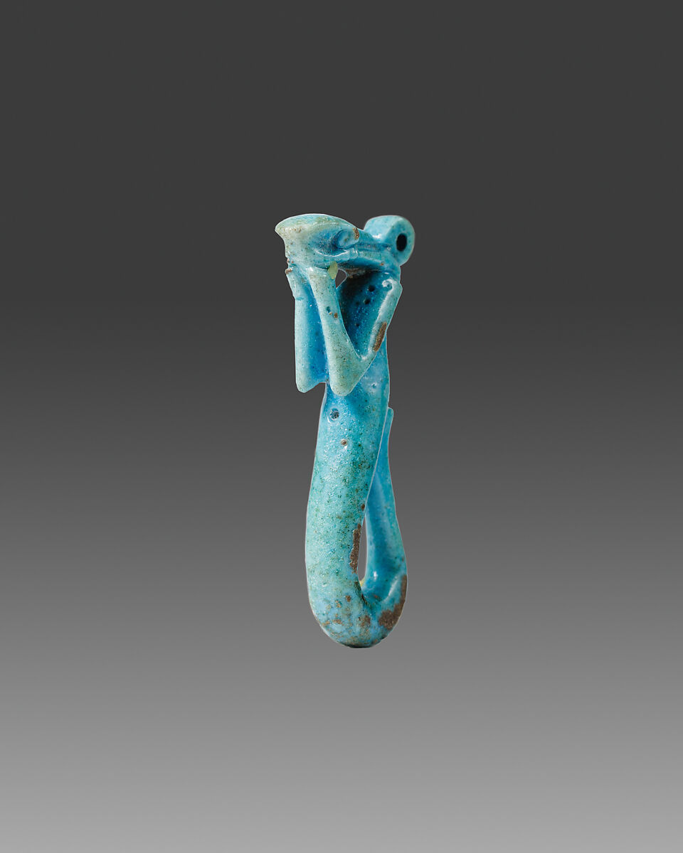 Nehebkau Amulet, Faience 