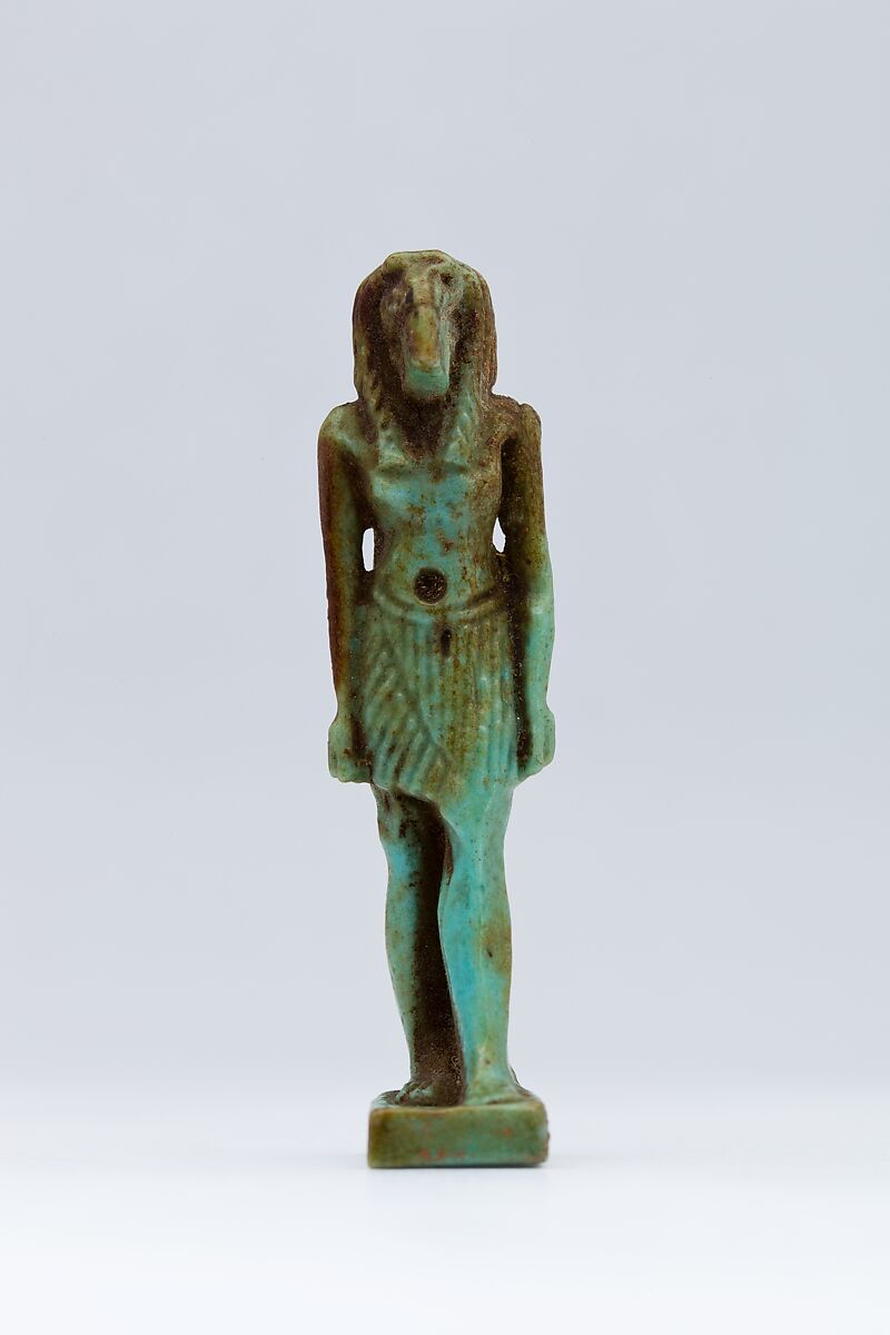 Thoth Amulet, Faience 