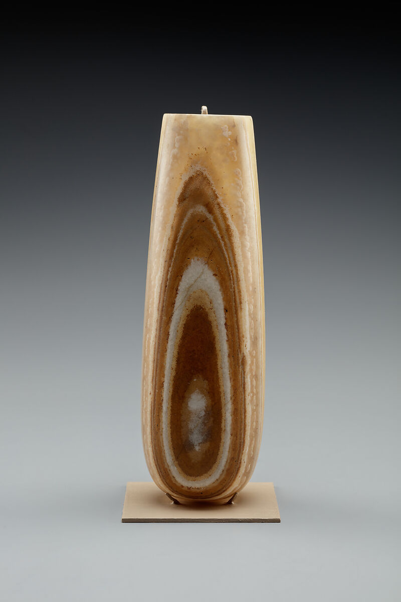 Vase, Travertine (Egyptian alabaster) 