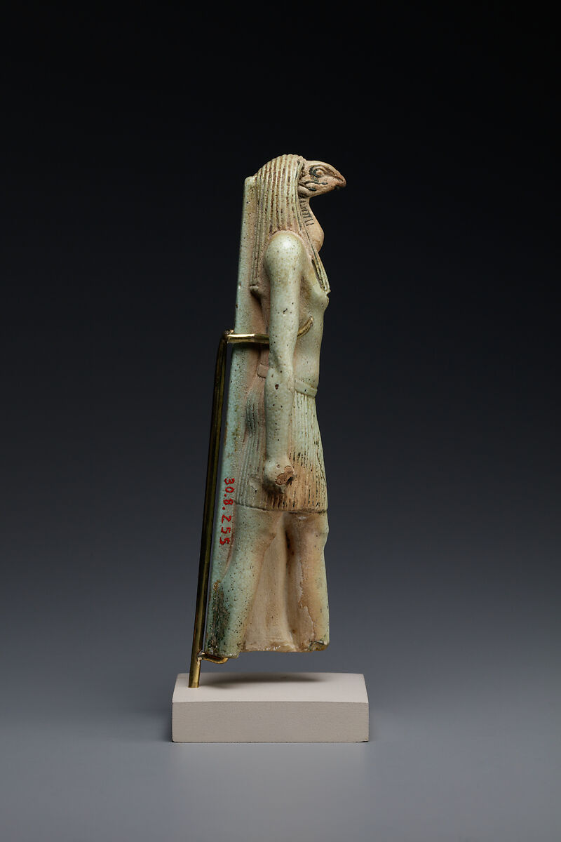 Statuette of a snake-headed deity, Faience