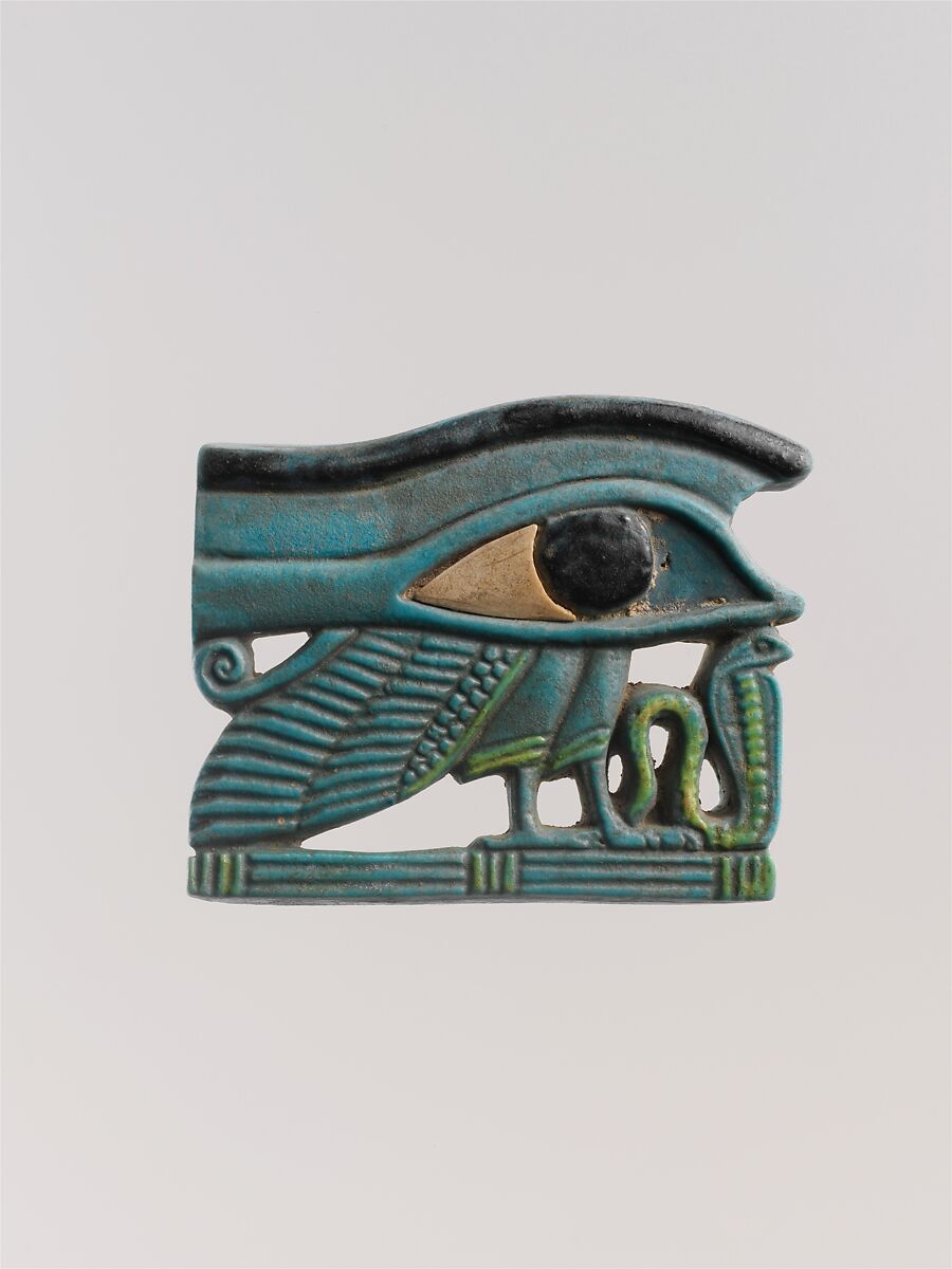 Wedjat Eye Amulet, Faience 