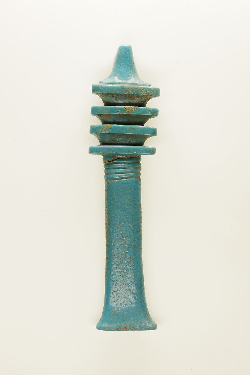 Djed Pillar Amulet, Faience 