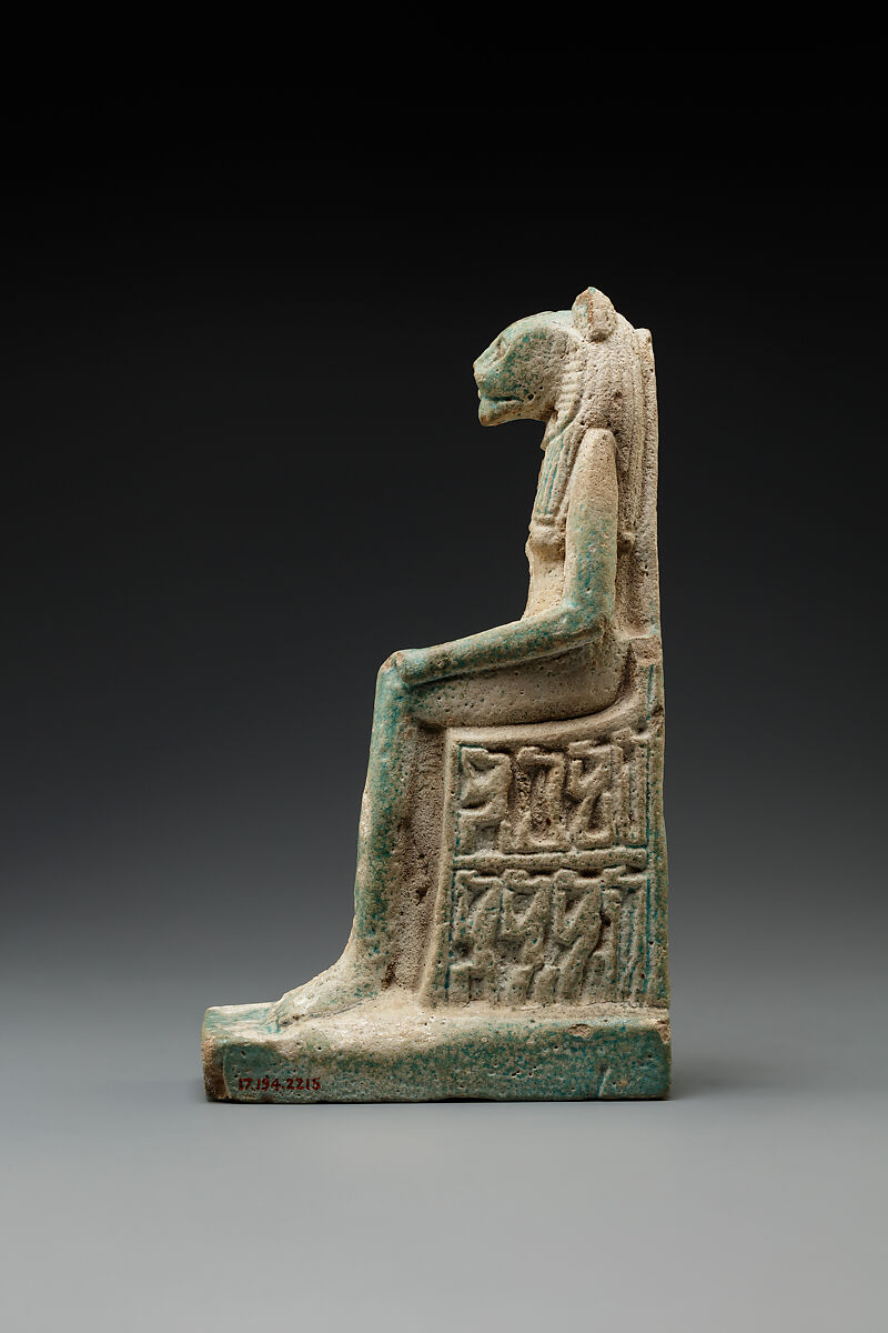 Figure of Sakhmet, Faience