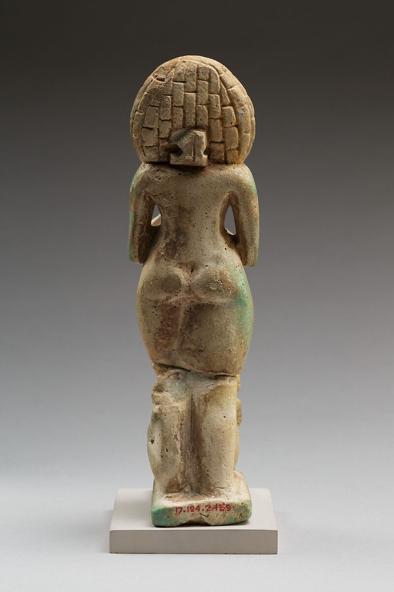 Woman with a lyre, Faience