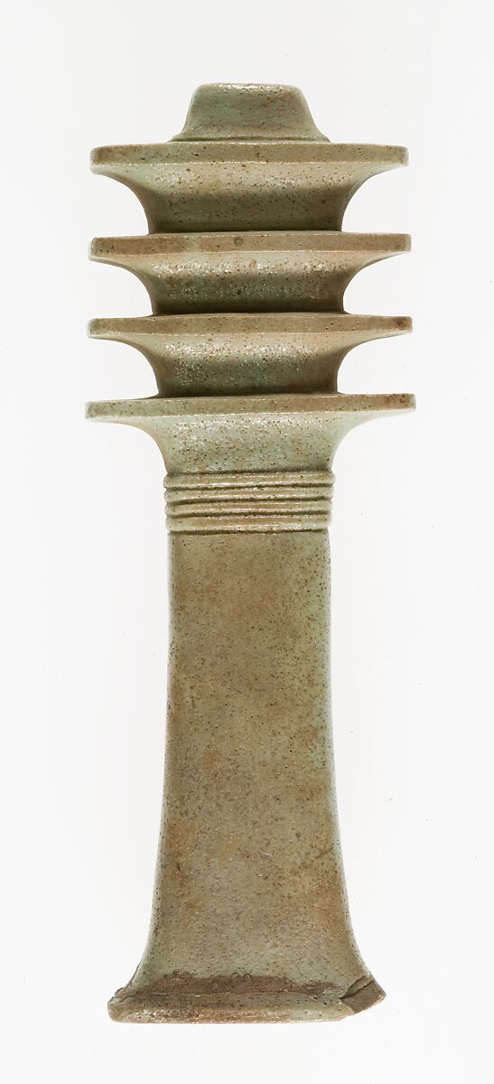 Djed Pillar Amulet, Faience 