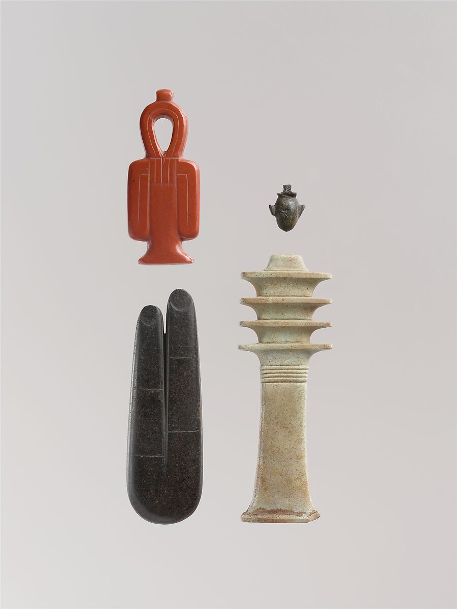 Djed Pillar Amulet, Faience