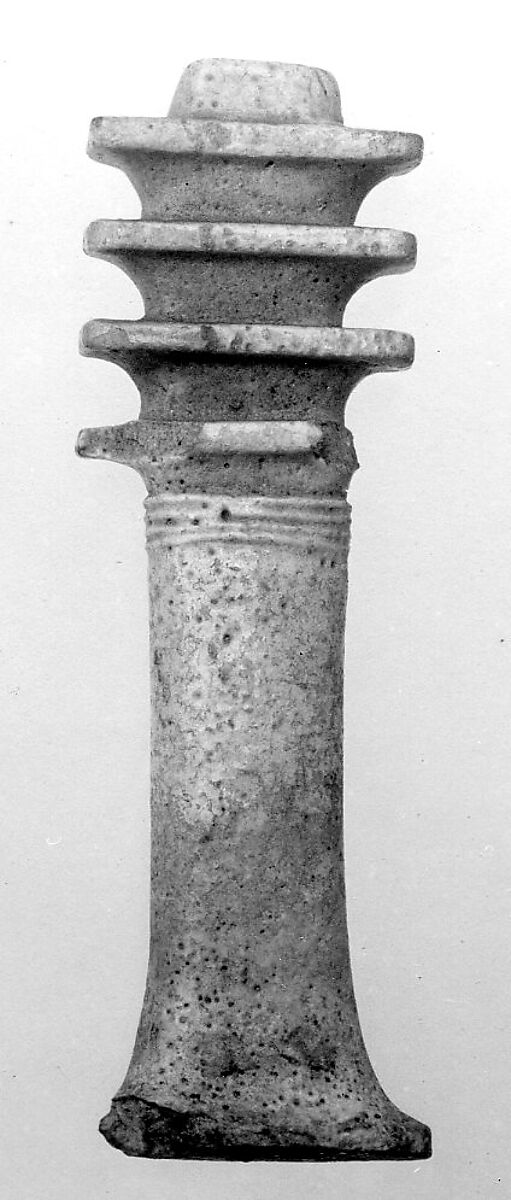 Djed pillar Amulet, Faience 