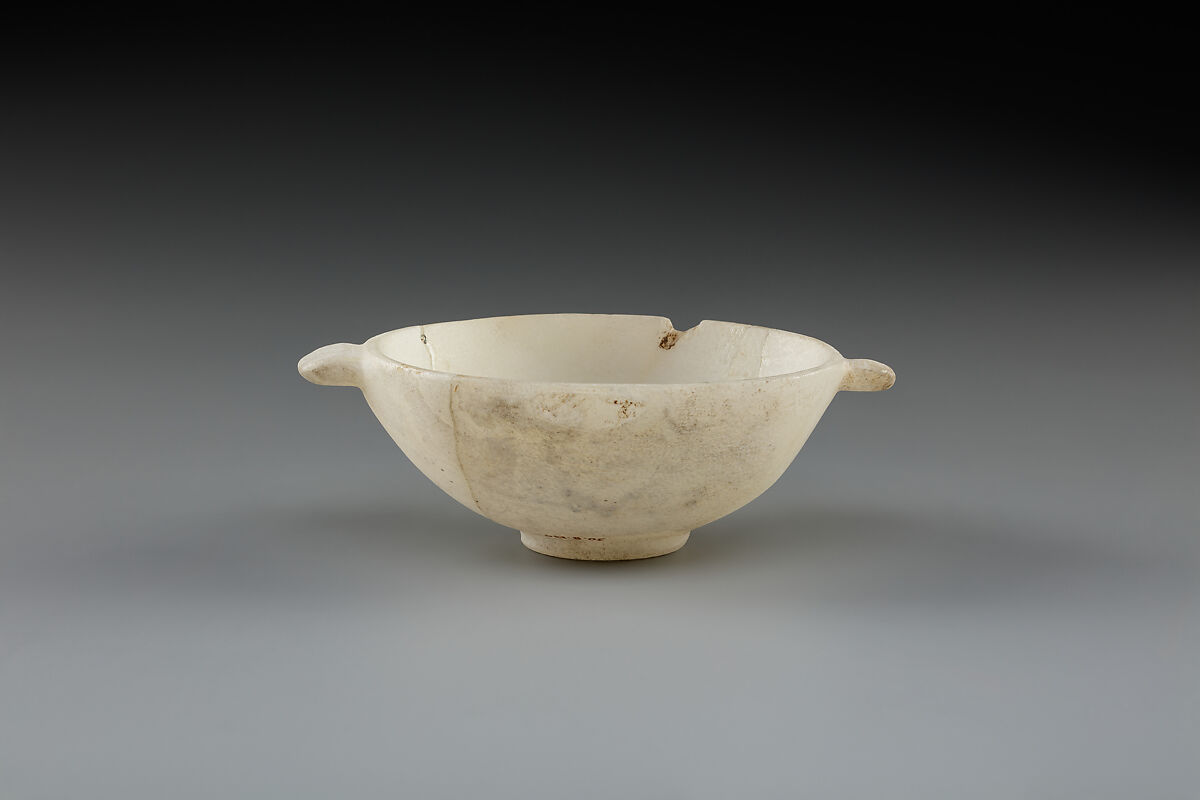 Bowl, Travertine (Egyptian alabaster)