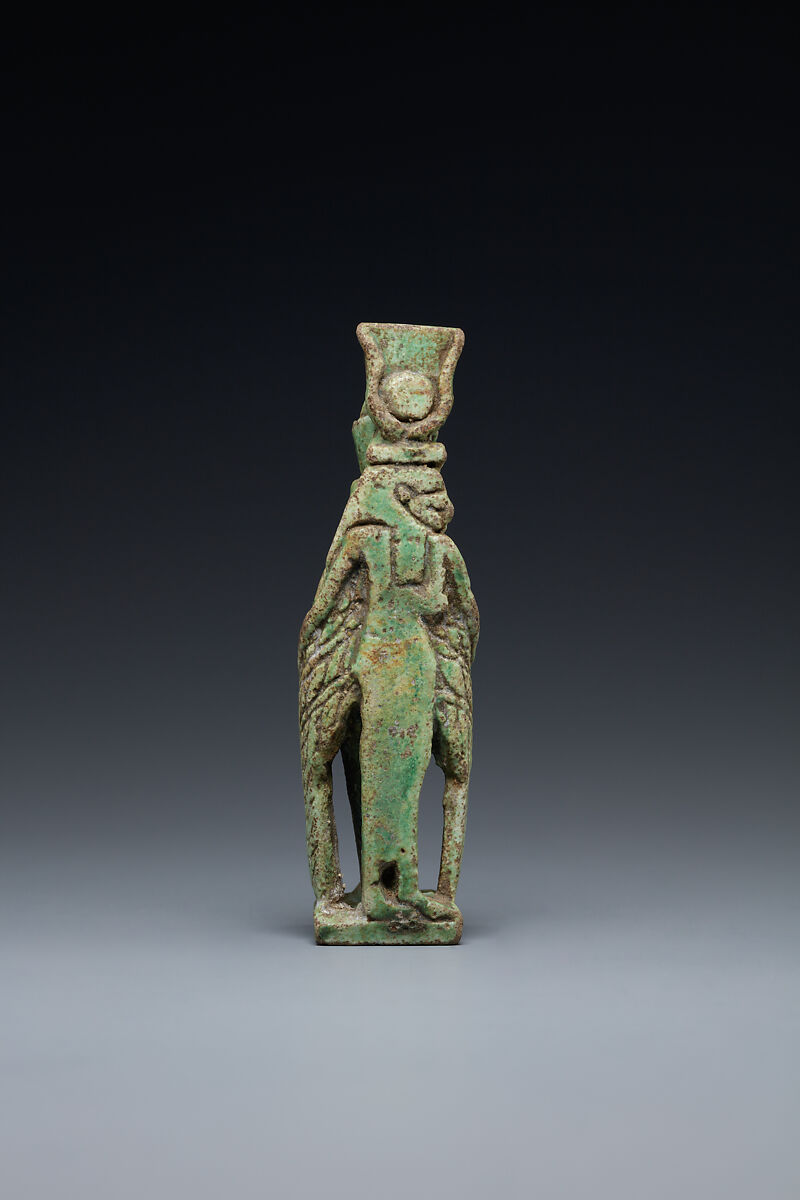 Composite Figure of Mut and Isis Amulet, Faience