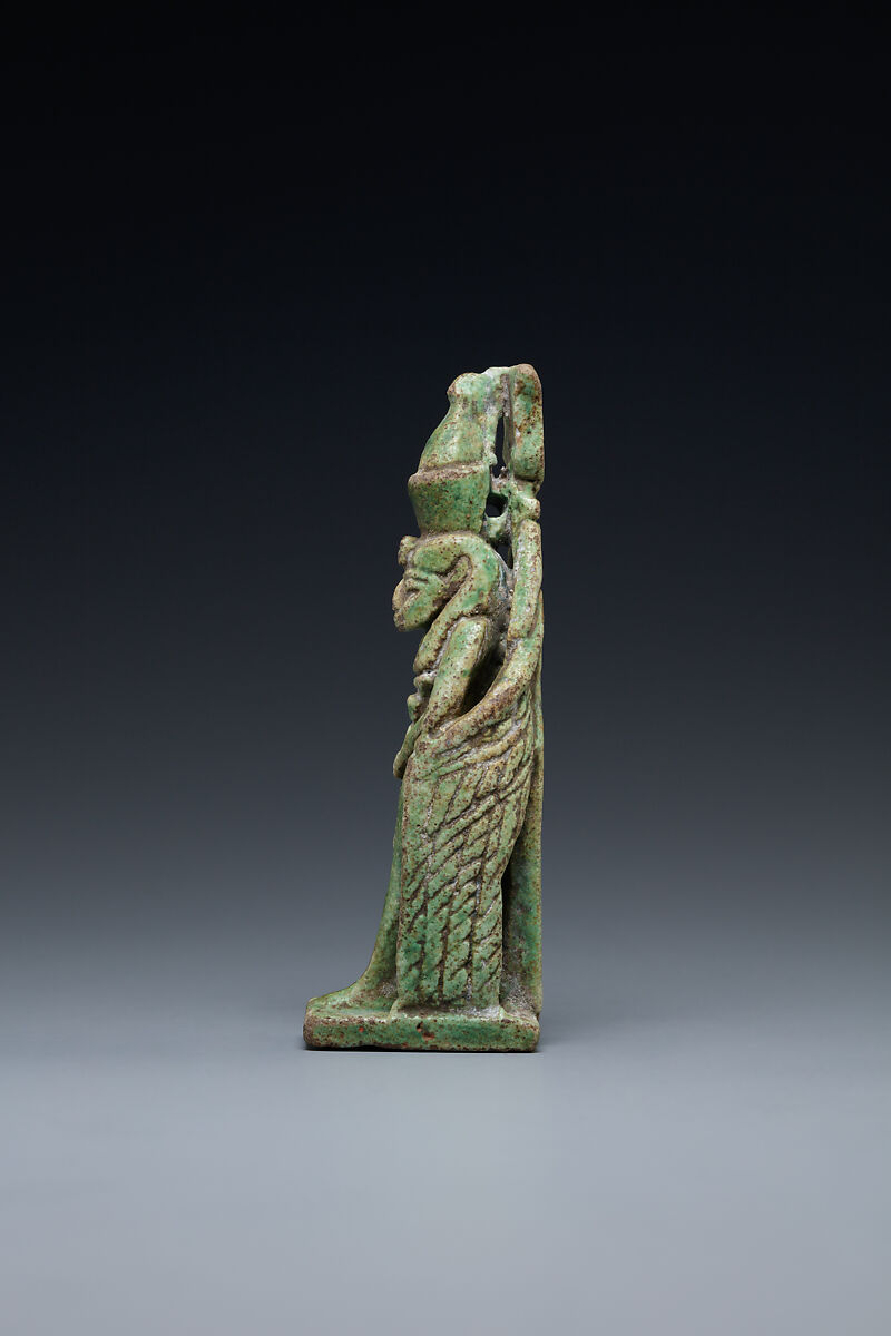 Composite Figure of Mut and Isis Amulet, Faience