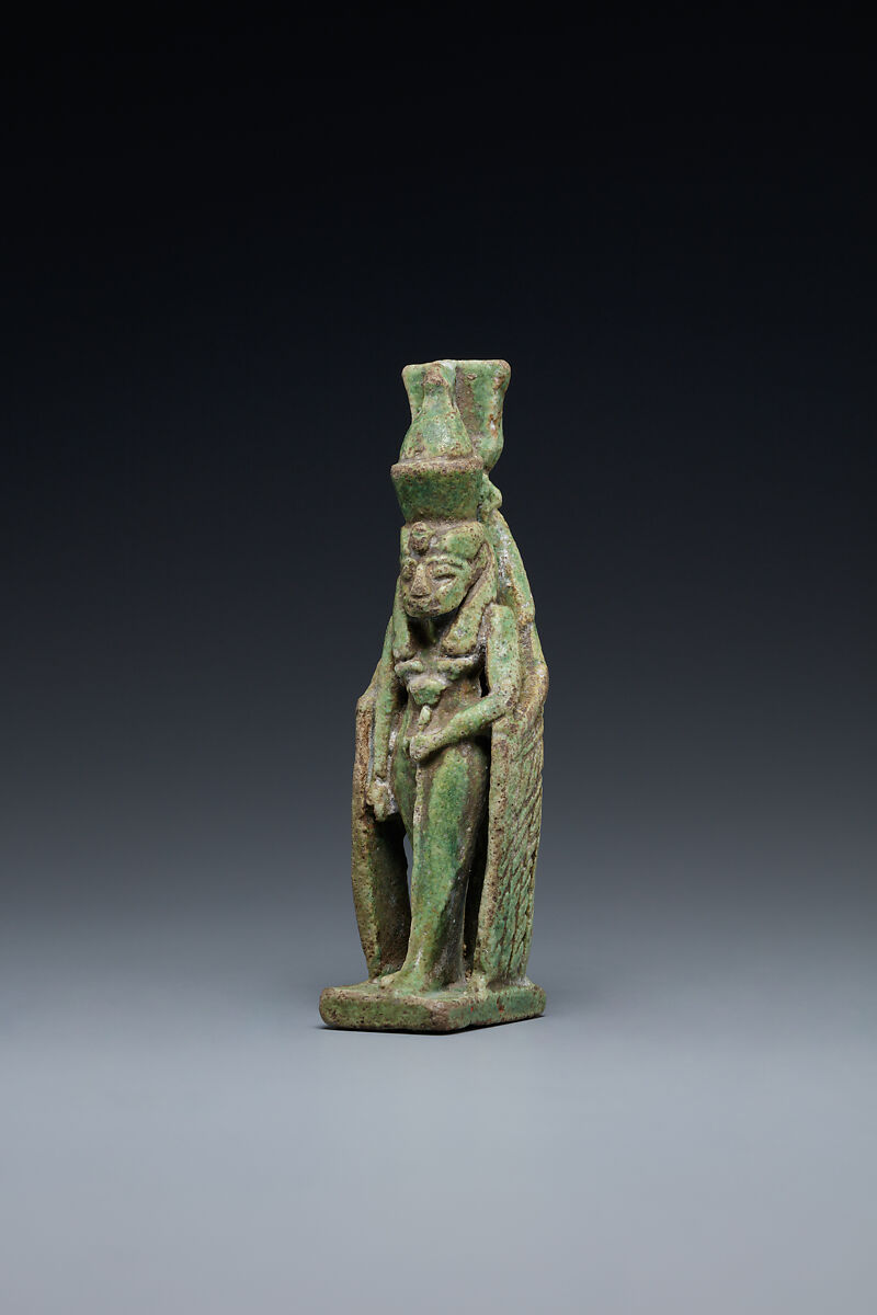 Composite Figure of Mut and Isis Amulet, Faience