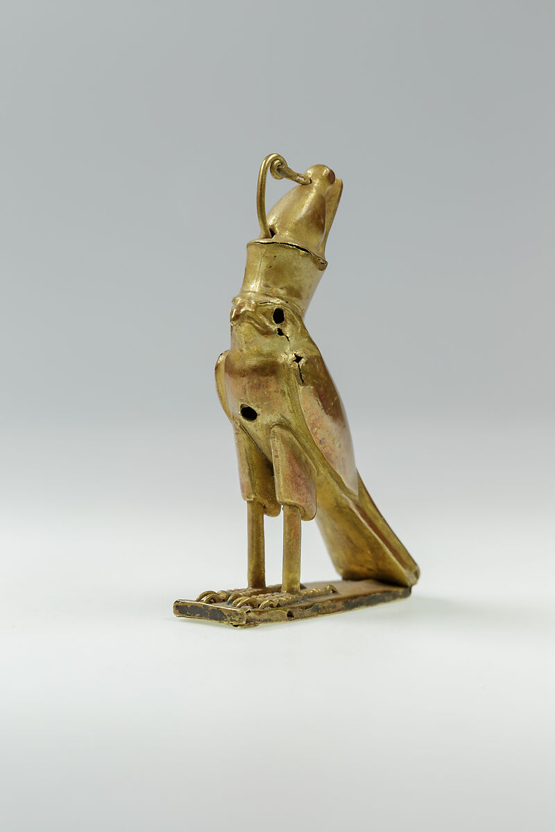 Amulet, Horus falcon, Gold