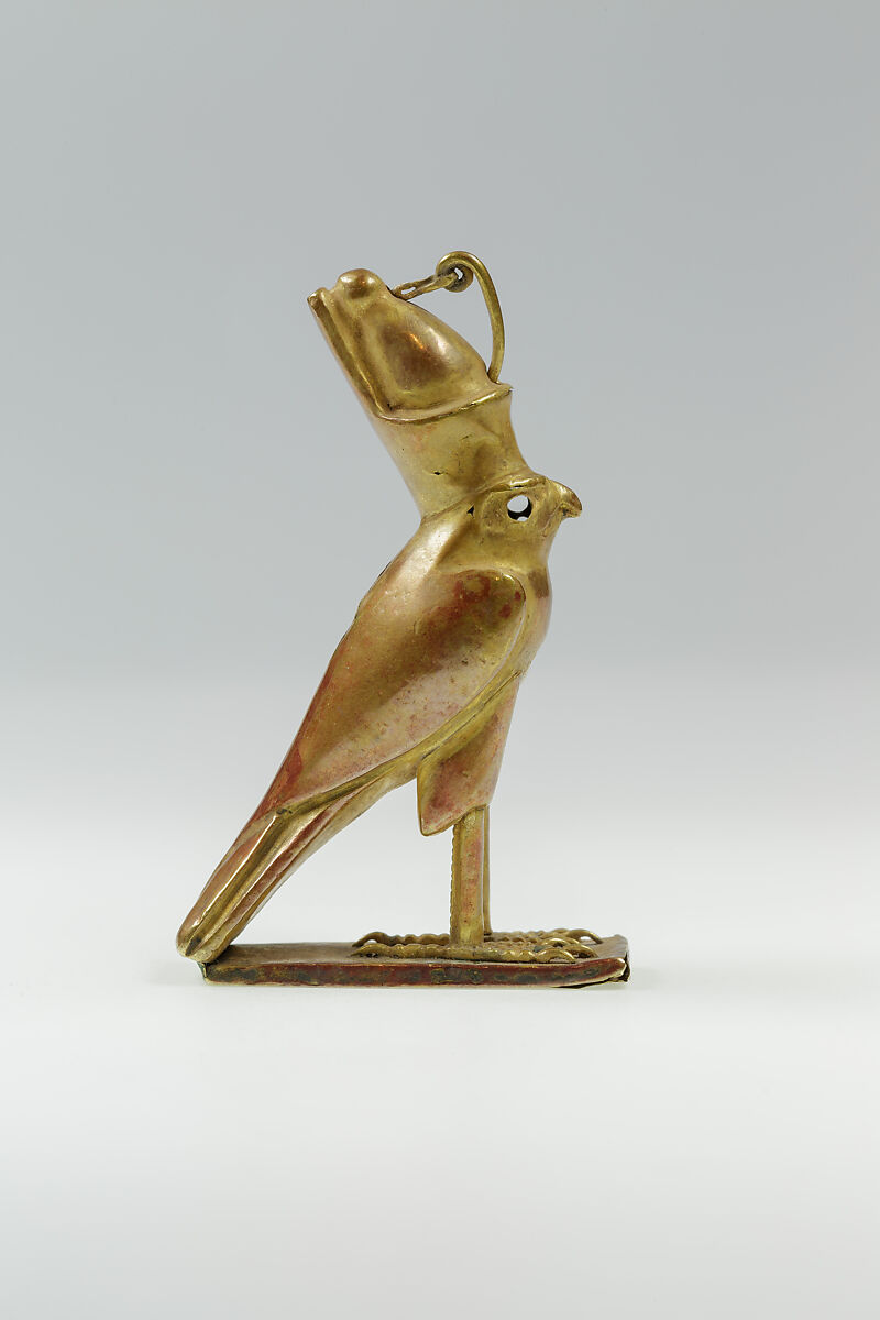 Amulet, Horus falcon, Gold