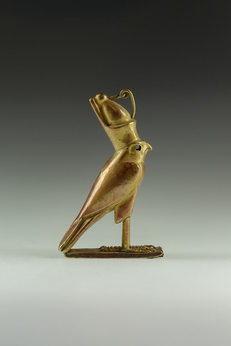 Amulet, Horus falcon, Gold