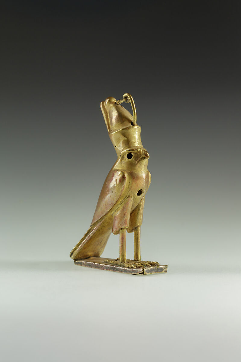Amulet, Horus falcon, Gold