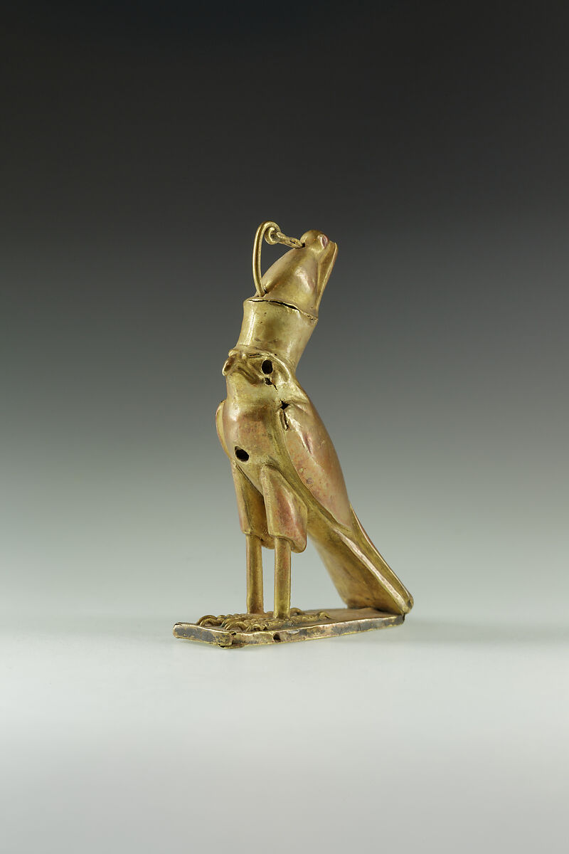 Amulet, Horus falcon, Gold 