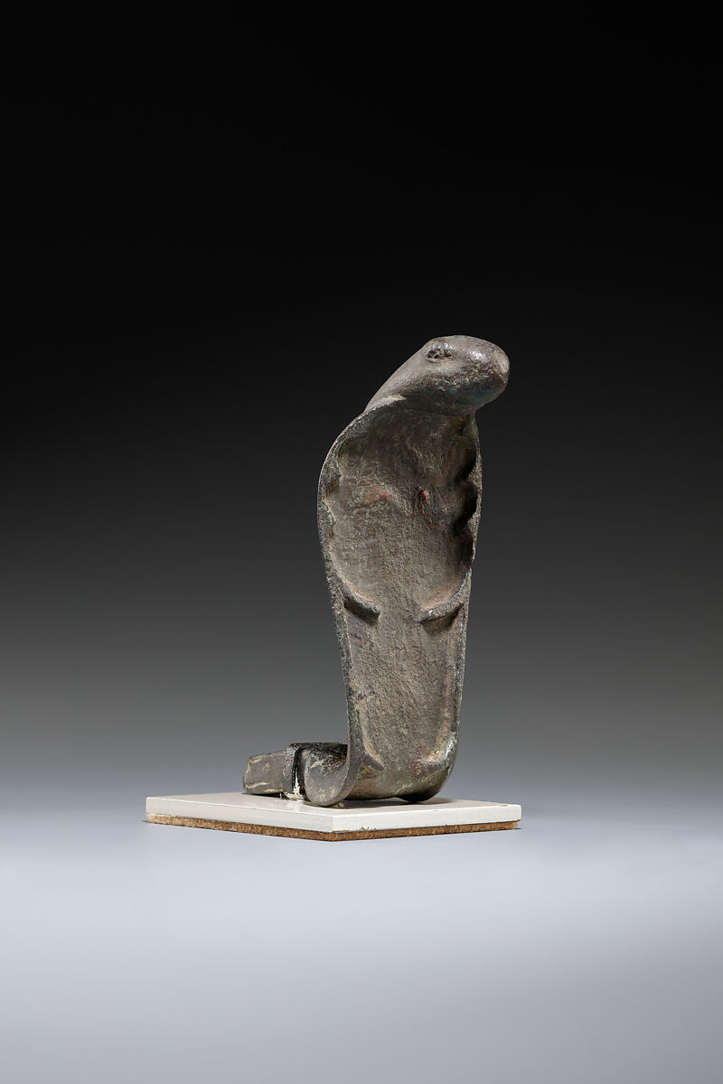 Uraeus decoration from shrine, Bronze