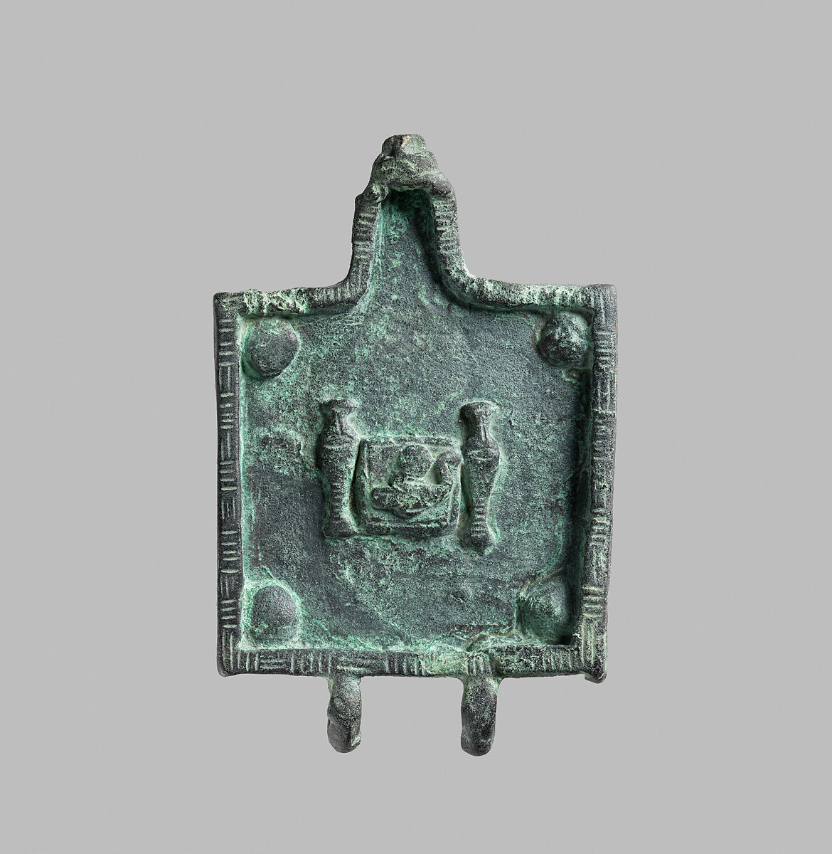 Miniature offering table, Bronze or copper alloy 