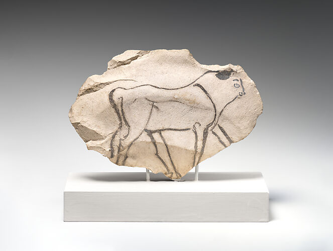 Ostracon with drawing of a bull