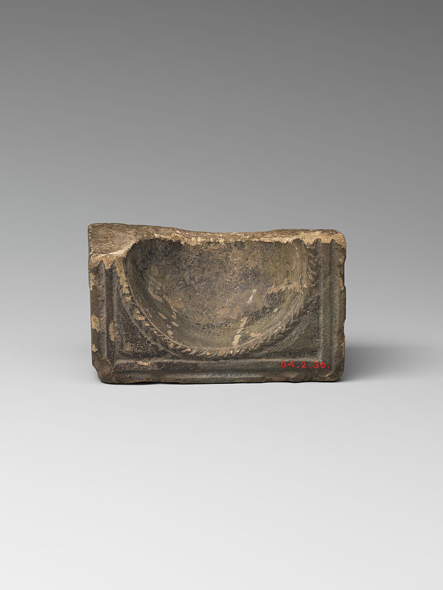 Model mortar fragment (?), Amasis, Sandstone