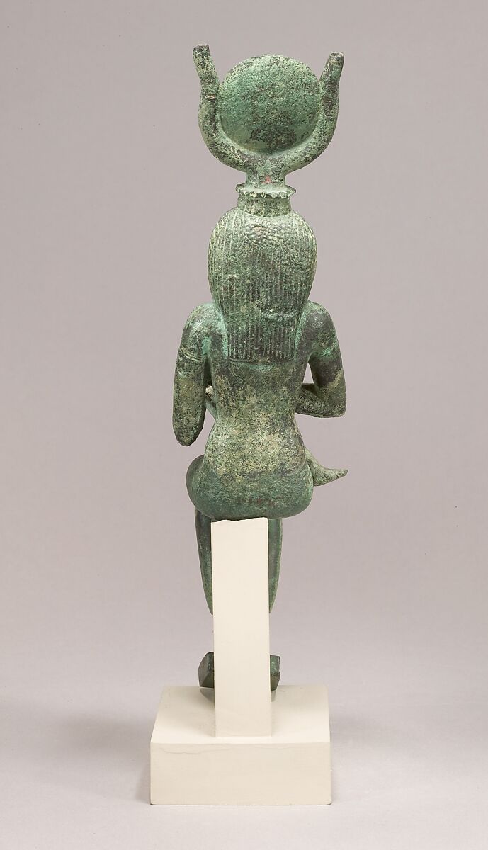Statuette, Isis, Horus, Bronze or copper alloy