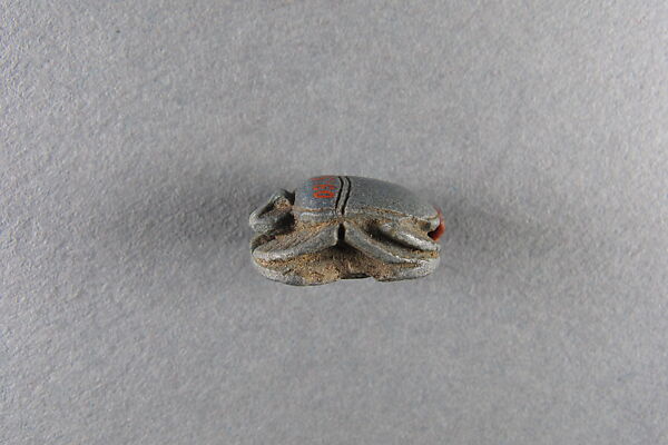 Scarab of Psamtik I or II, Faience