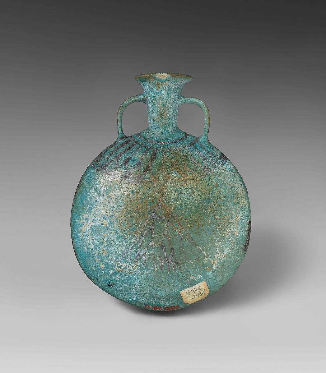Lentoid Bottle ("New Year's Bottle"), Faience