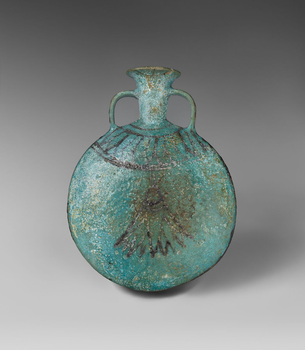 Lentoid Bottle ("New Year's Bottle"), Faience 