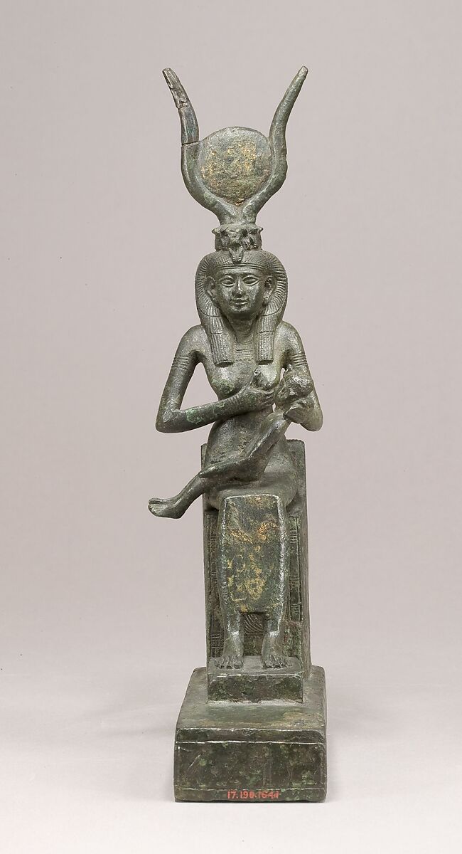 Isis nursing Horus, Bronze or copper alloy 
