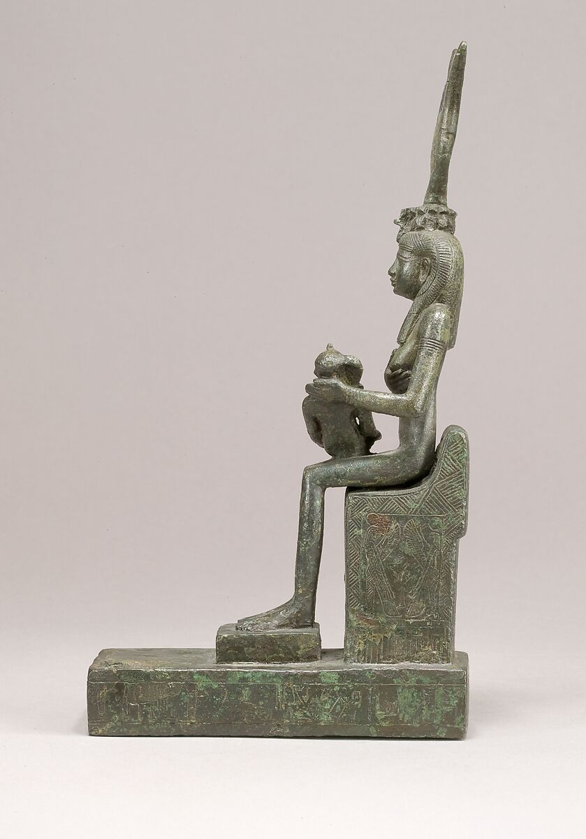 Isis nursing Horus, Bronze or copper alloy