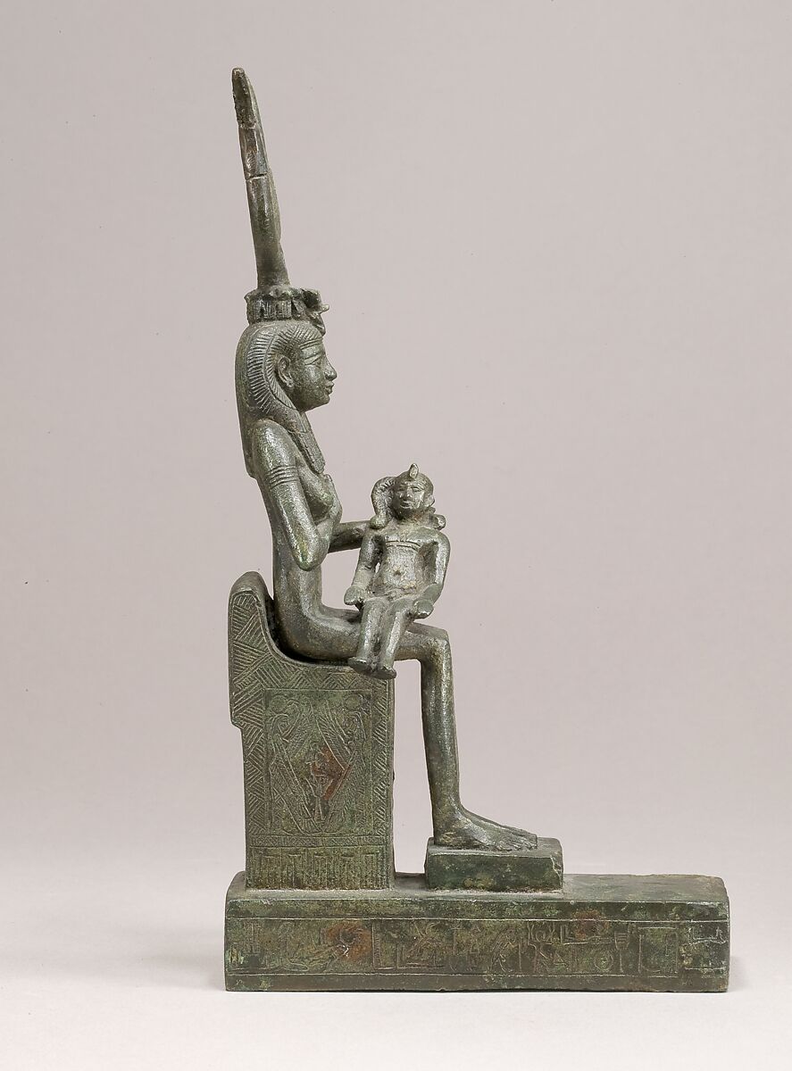 Isis nursing Horus, Bronze or copper alloy