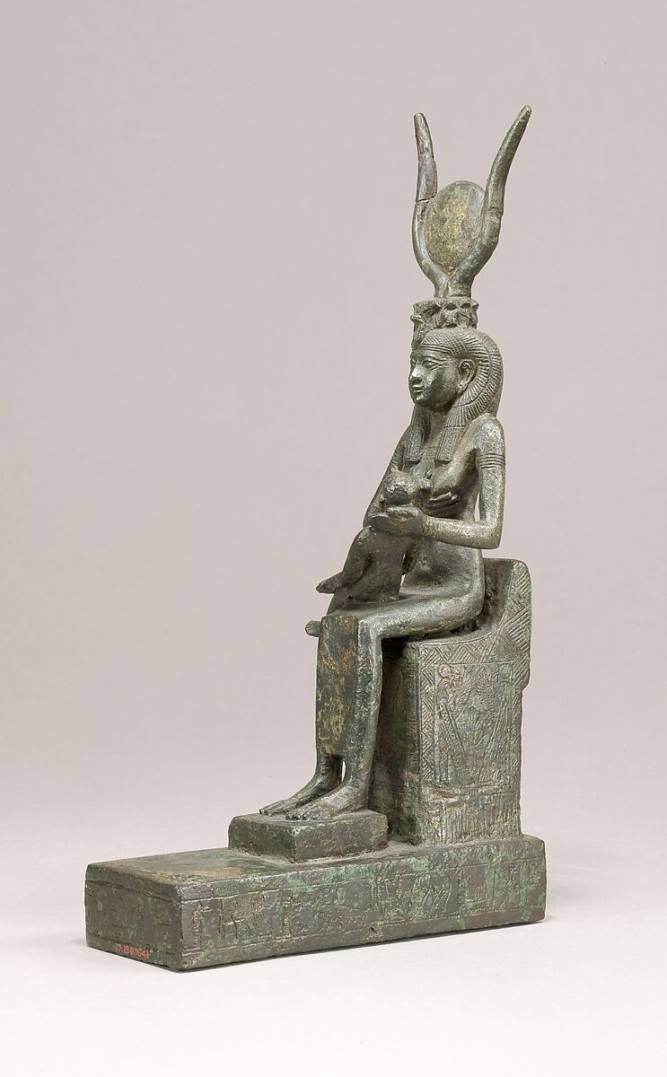 Isis nursing Horus, Bronze or copper alloy