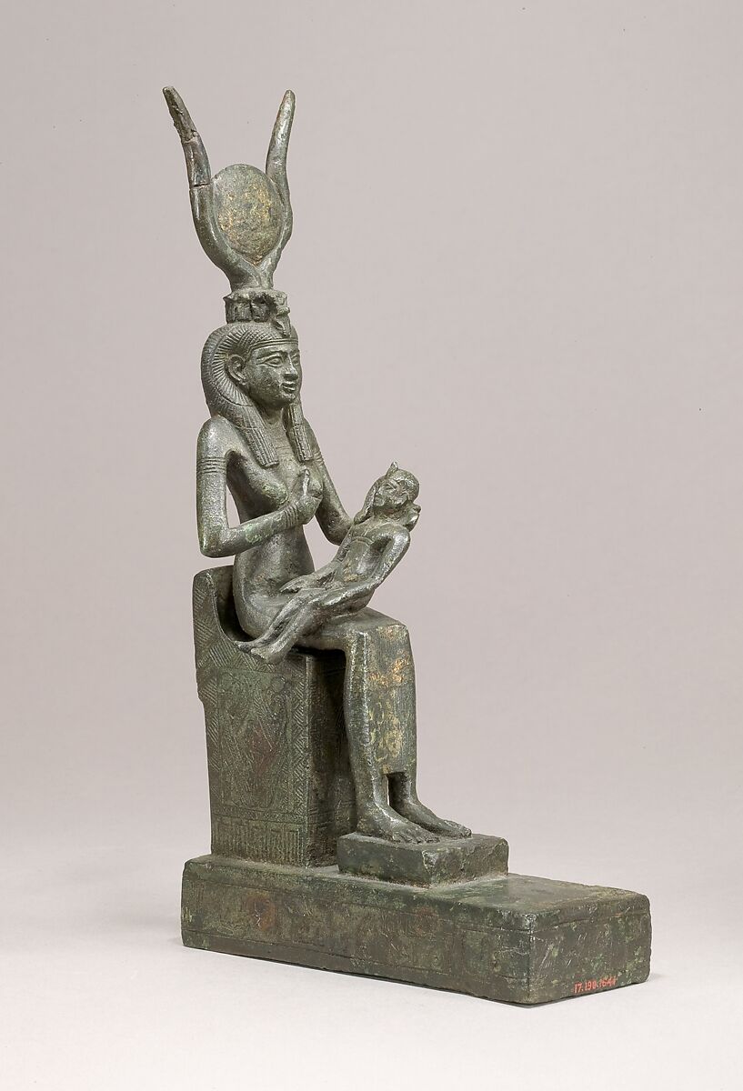 Isis nursing Horus, Bronze or copper alloy