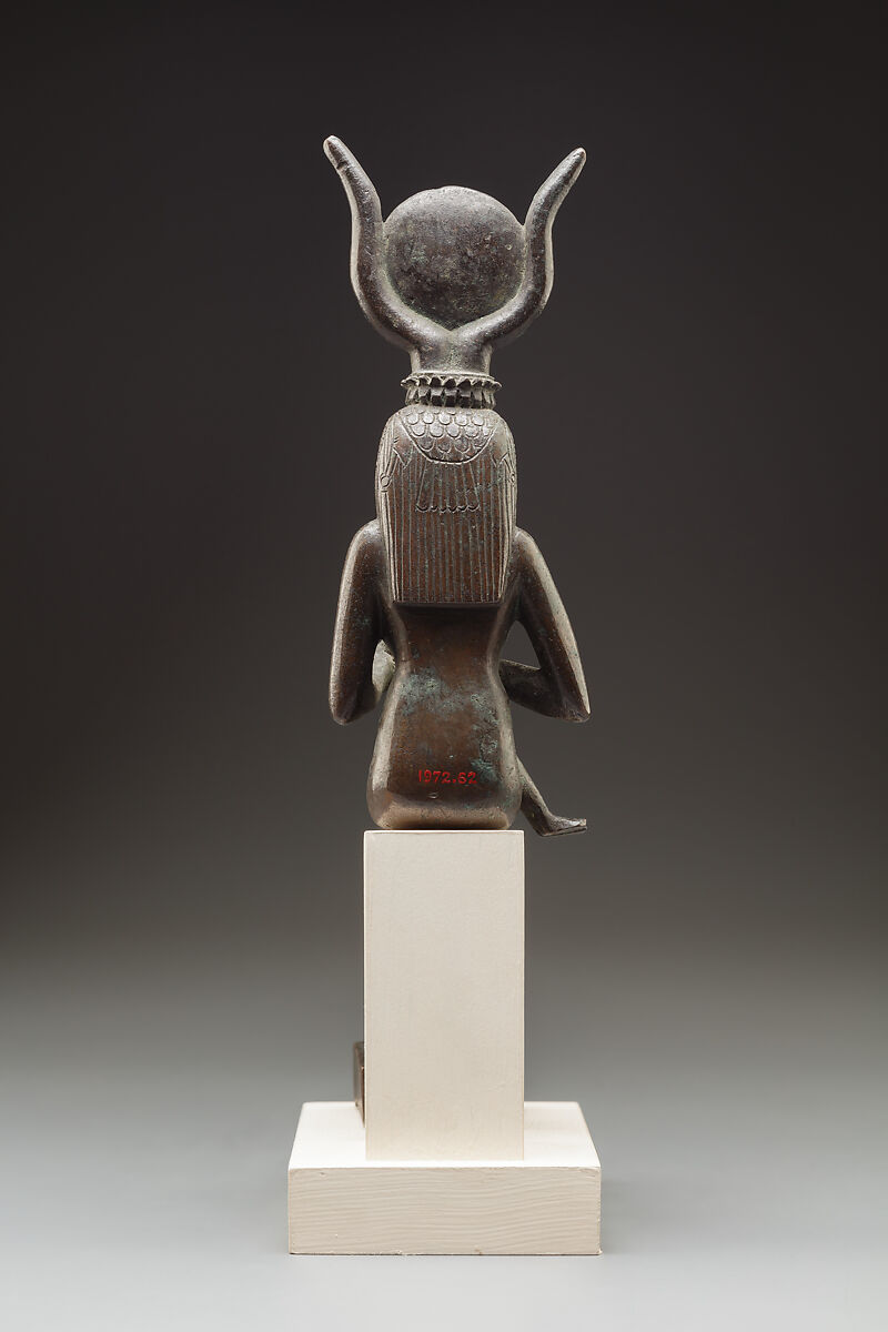 Figure of Isis nursing Horus, Bronze or copper alloy