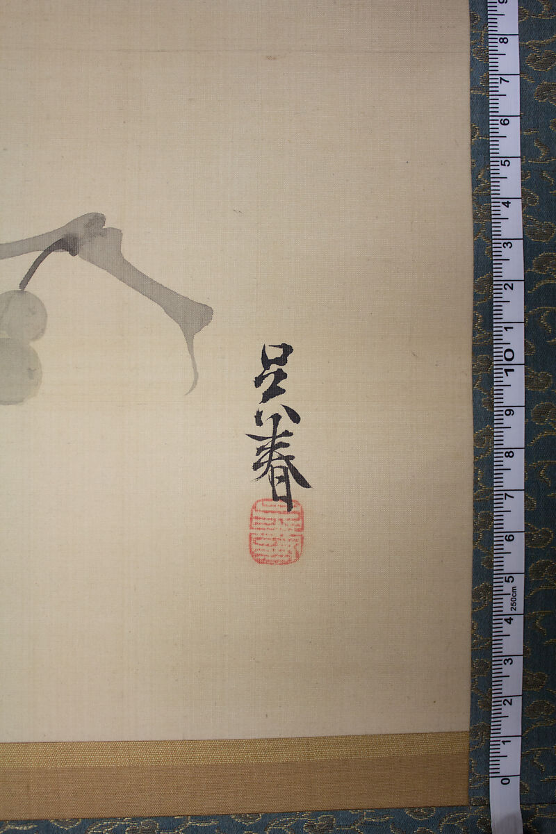 Grapevine, Matsumura Goshun (Japanese, 1752–1811), Hanging scroll; ink on silk, Japan
