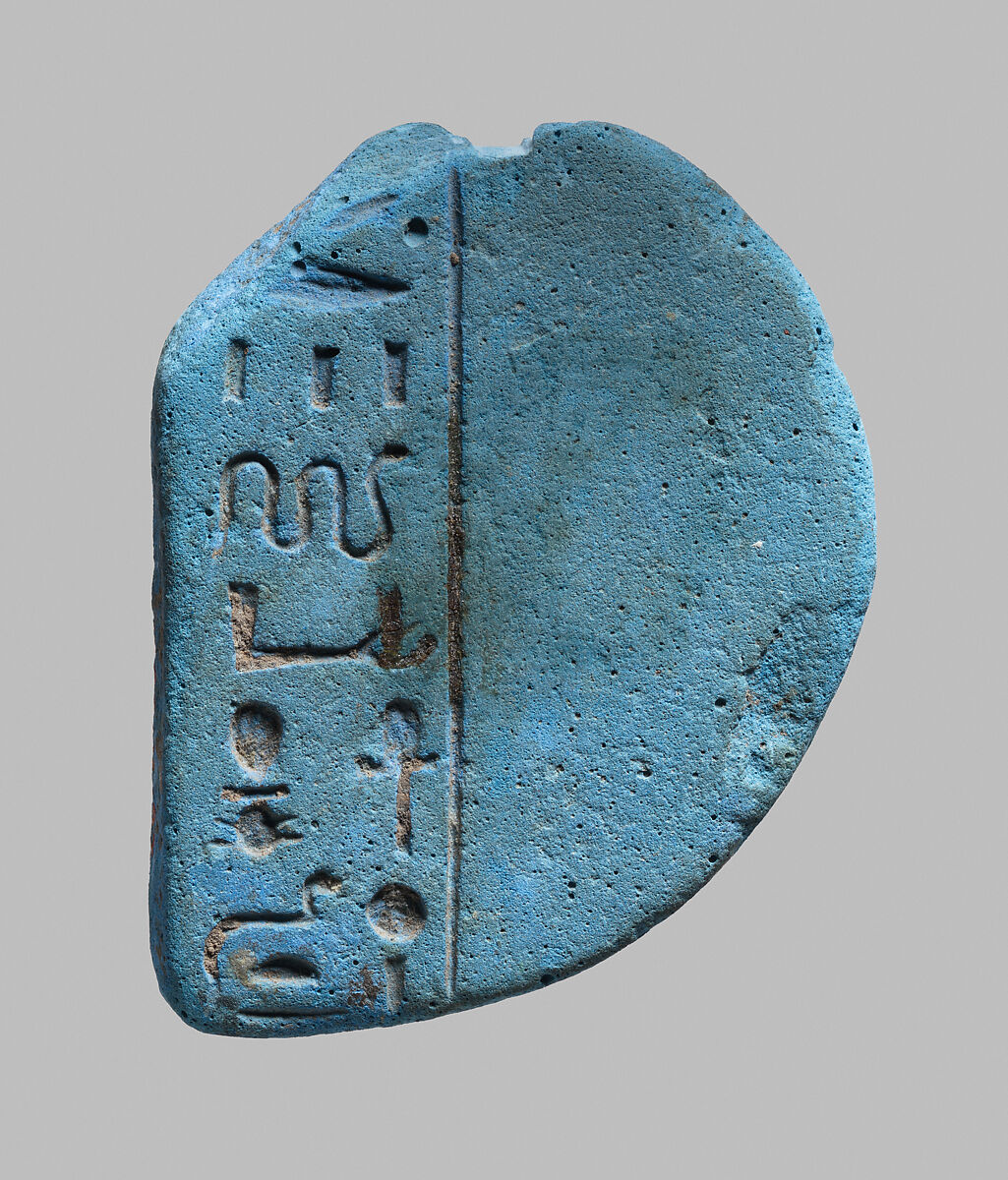 Menat Counterpoise, Amasis, Egyptian blue